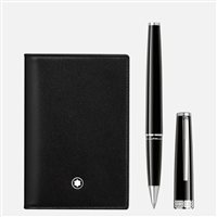 Set penna roller, portabiglietti da visita Montblanc Uomo in Pelle 128954 - 128954